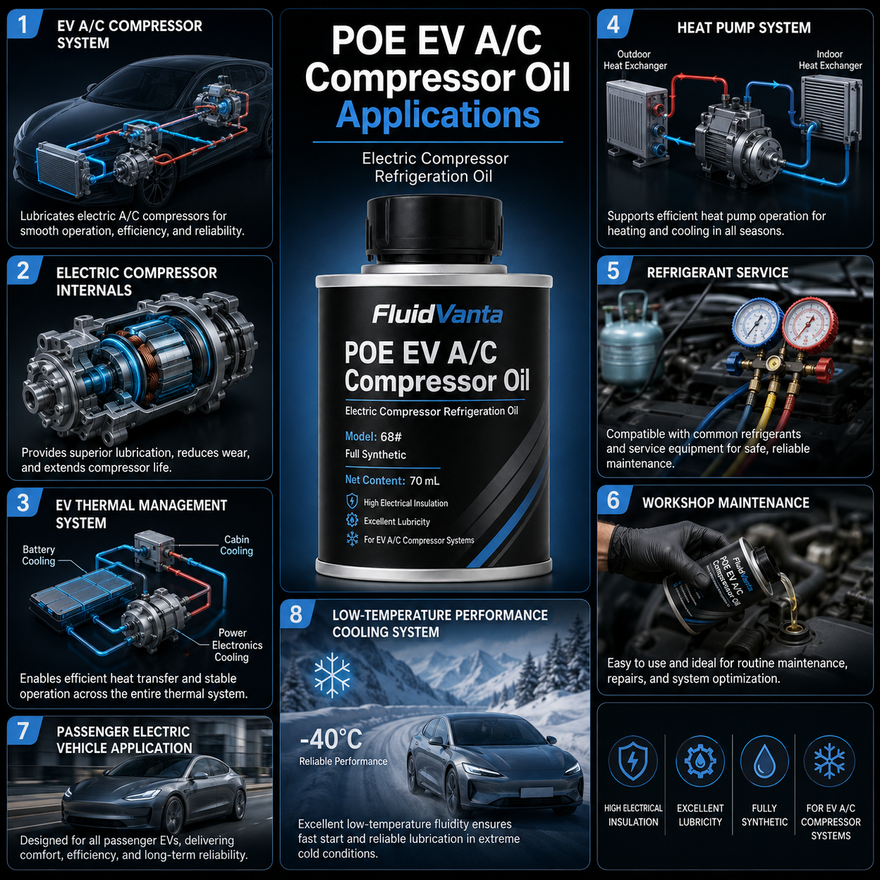 POE 68 EV A/C compressor oil product packaging view 3